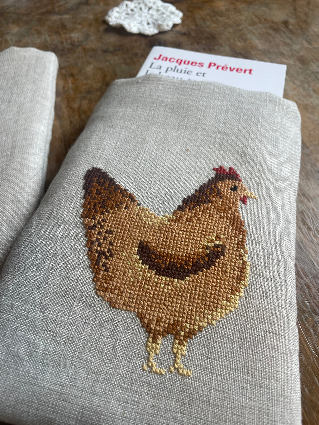 Pochette à livre poule - Taille S